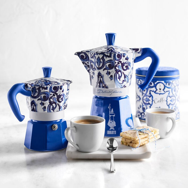 Bialetti Moka Express 6 Cup D&G Blu Mediterraneo image number 2